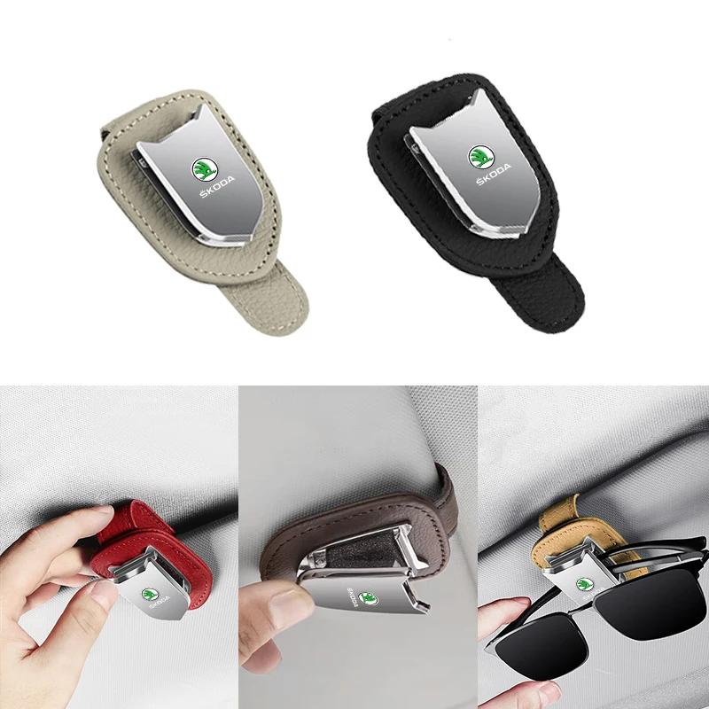 2025 New New Design Car Interior Glasses Clip Storage Holder For Skoda Octavia MK2 MK1 2 3 A5 A7 A8 Fabia Karoq Superb Rapid Kam