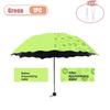 1-2PCS Portable Water Blooming Umbrella Sun Rain Dual Use Black Coating UV Protection Folding Parasol Creative Manual Design