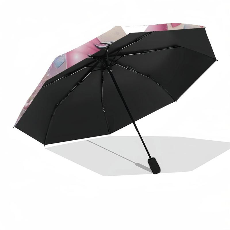 Winnie and Friends Themed Travel Umbrella-8 Ribs Automatic Opening and Closing, Portable Folding Design, Compact and Stylish Umbrella