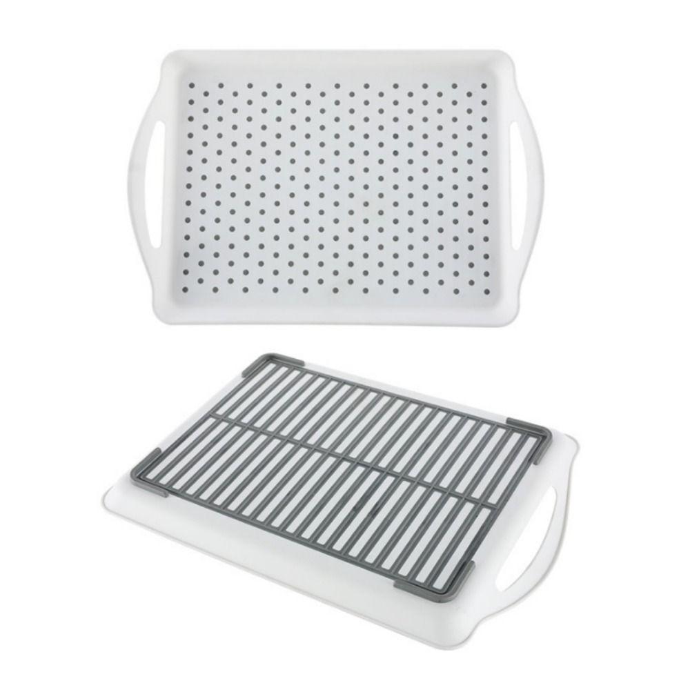 Antislip Voedsel Organizer Dienblad met Handvat Serveerblad Milieuvriendelijk Thee Fruit Dessert Dienblad Thuis