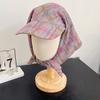 New Korean Original Ins Plaid Triangle Scarf Cap Women'S Y2K Spicy Girl Bucket Hat Trendy Sun Protection Summer Hat Baseball Cap