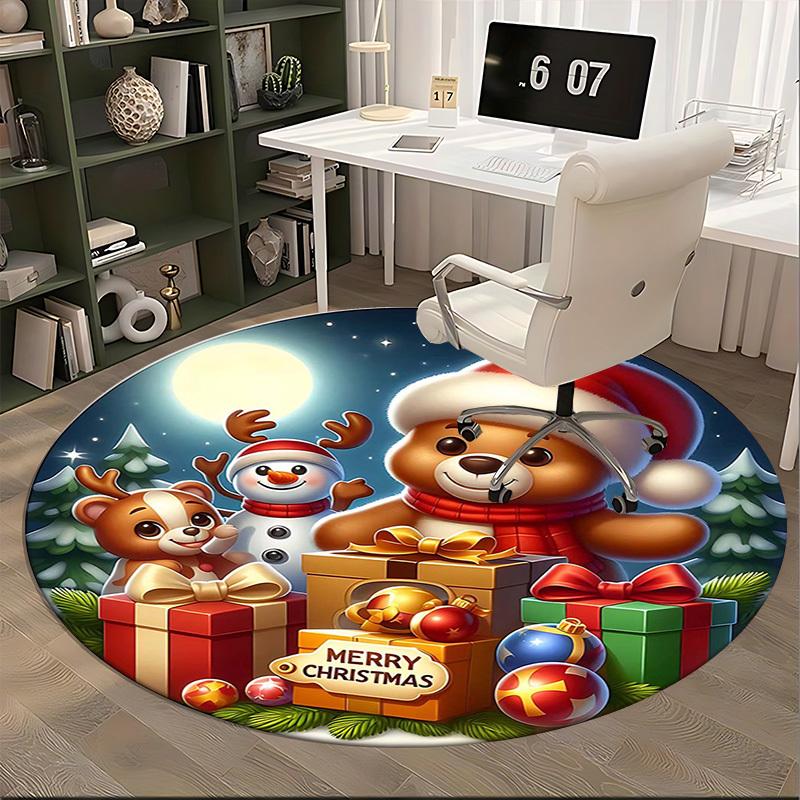 1pc Anime Cartoon Design Chair Mat - Festive Christmas Decor for Office, Home, Living Room, Bedroom, Game Room & Dormitory Carpet (Seasonal Gift).J015