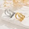 Popular style ladies ring, geometric fold opening irregular design ring Internet celebrity jewelry