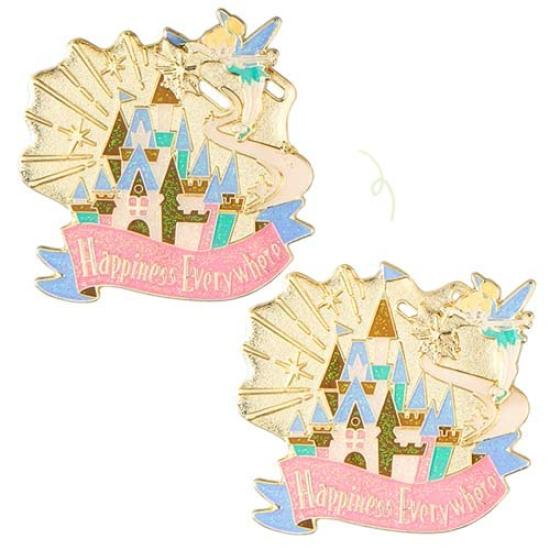 Disney Cinderella Castle Pin Badge Park Icon Design Goods Tokyo Disney Resort Exclusive Tinker Bell Moving!