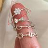 VENTFILLE   CopperBlack Zircon Wheat Ears Leaf Ring for Women Girl Gift Double Layer Simple Jewelry Dropshipping