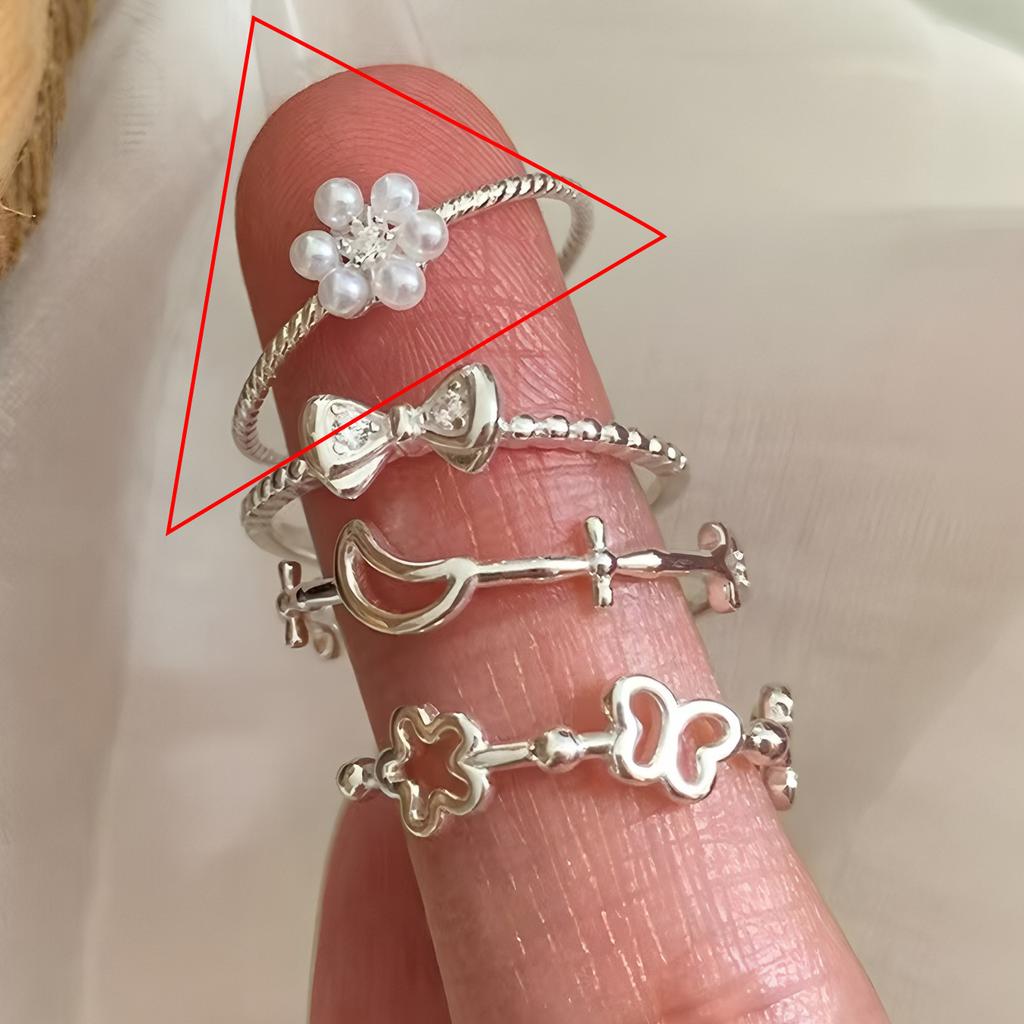 VENTFILLE   CopperBlack Zircon Wheat Ears Leaf Ring for Women Girl Gift Double Layer Simple Jewelry Dropshipping