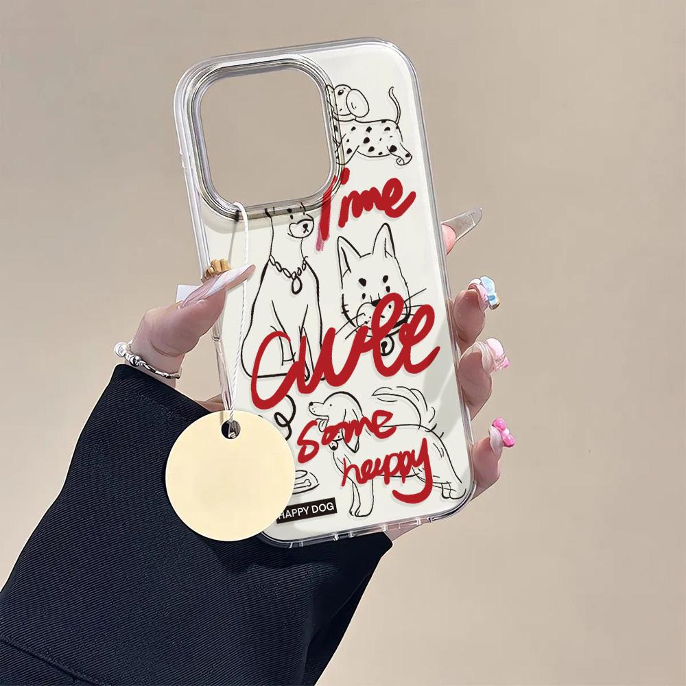 Painted Phone Case for iPhone 12 13 15 16 iPhone 16 12 13 14 15 Pro  14 15 16 Pro Max Coverage Shockproof Anti-Fingerprint Fresh Style Protective Case