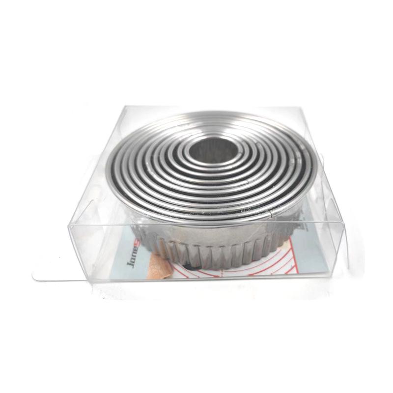 

Набір круглих форм для печива та торта з 11 предметів - Кільця для мусу з нержавіючої сталі та вирубки для мастики