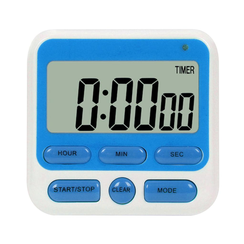 Küchentimer mit Wecker, großer Bildschirm, einstellbarer Alarm und Leistung(Batterien erforderlich)