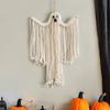 Cotton Halloween Decoration Hanging Ornaments Hand-woven White Ghost Wall Hanging Holiday Scene Arrangement Theme Party Supplies
