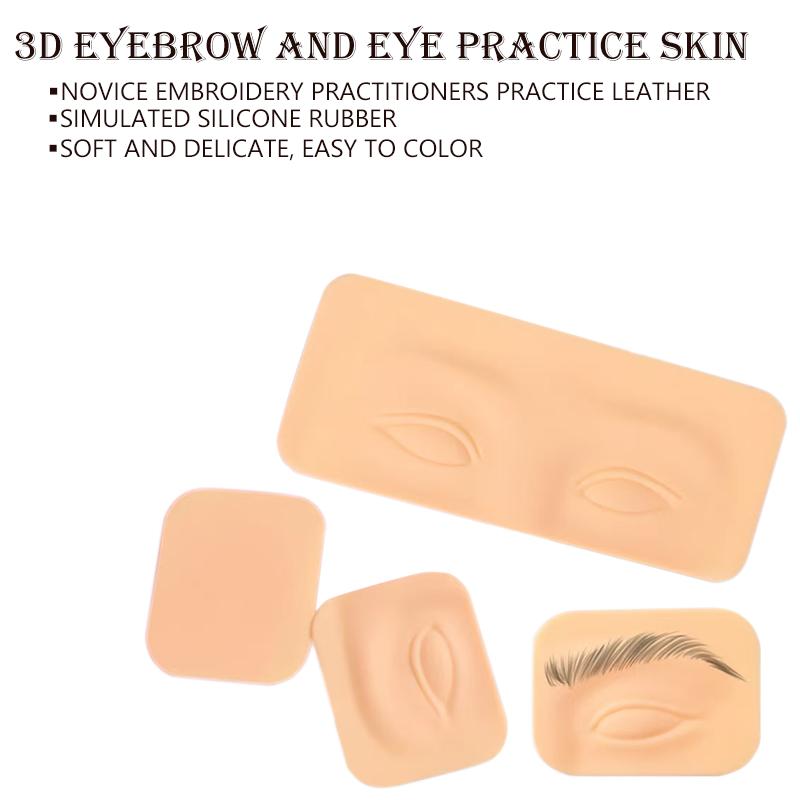 3D Eye Practice Skin  Skin Mold Easy To Color Tool Permanent Makeup Tattoo Bionic Silicone Eyebrow  Eye Makeup Training Practice