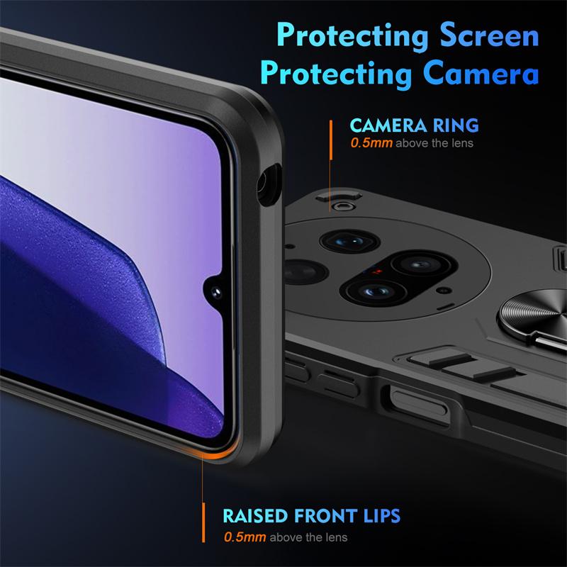 Military Grade Armor Case for Vivo X300 Ultra Protective Cover Shockproof Ring Stand Holder Fundas Coque