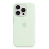 (Menta moale) Husă din silicon pentru iPhone 15 Pro Max Husă din silicon cu Magsafe Capac spate protector pentru telefon 6,7 inch - Sunshine