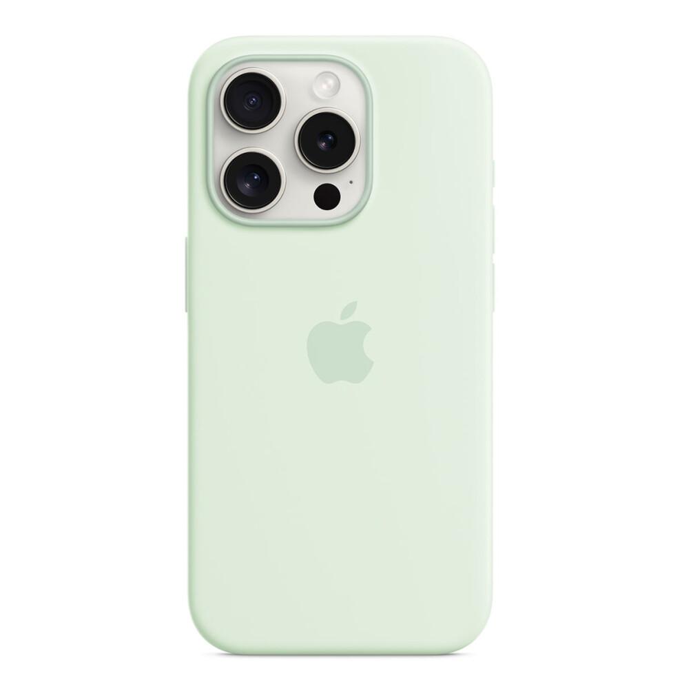 (Mięta Delikatna) Silikonowe Etui do iphone 15 Pro Max Silikonowe Etui z Magsafe Ochronne Tylne Pokrowiec na Telefon 6,7 Calowy - Sunshine