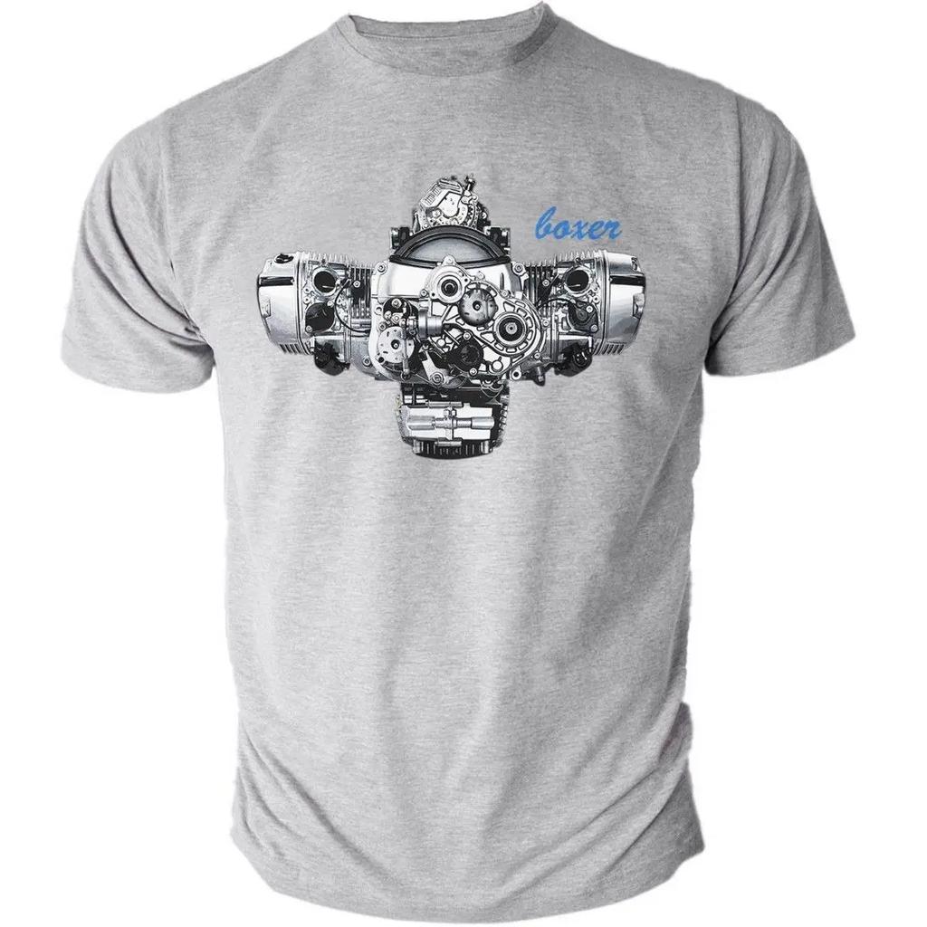 Silnik Boxer R1200GS RT 1200 GS R Adventure R1200RT R1200R T-shirt 100% Bawełna Okrągły Dekolt Letni Krótki Rękaw Casualowy Męski T-shirt