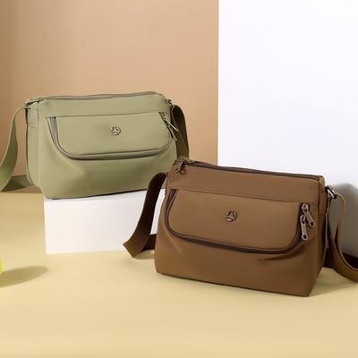 Lightweight Multi-Layer Crossbody Bag Women's Waterproof Nylon Bag Large Capacity Commuter Mother Bag