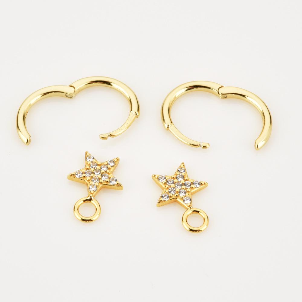 S925 Sterling Silver Star and Moon Detachable Dangle Earrings - Exquisite Hot-Selling 2022 Design
