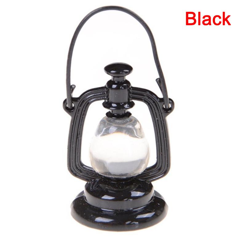 1/12 Dollhouse Miniature Accessories Mini Metal Vintage Oil Lamp Simulation Barn Lantern Model Toys for Doll House Decoration