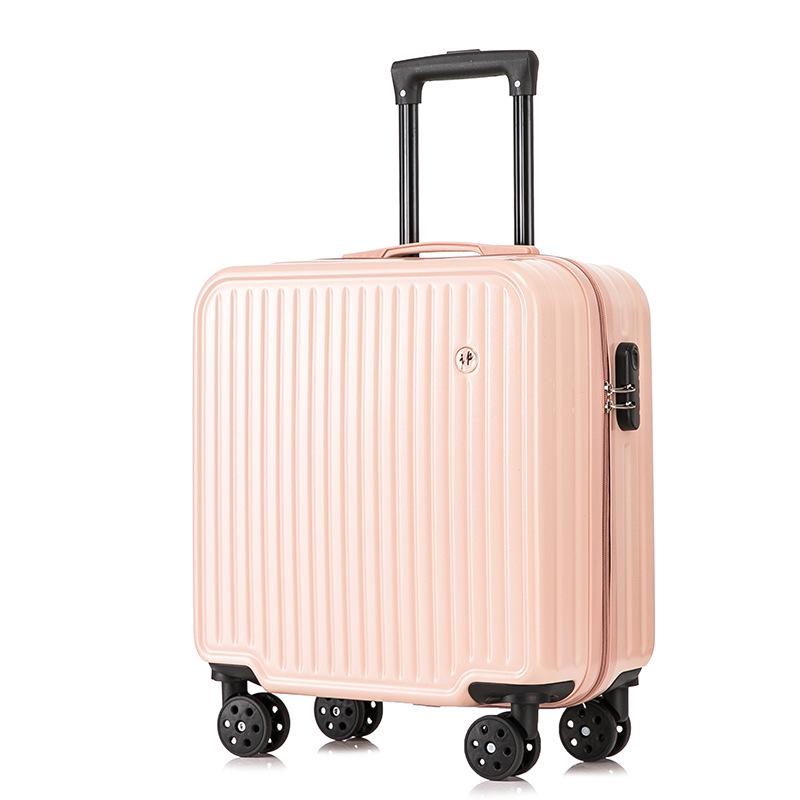 18-inch Lightweight Carry-on Trolley Suitcase with Zipper Lock for Men, Women, and Students