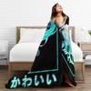 Hatsunes Mikus Anime Blanket Cover Fleece Lightweight Thin Throw Blankets for Bedding Couch Bedroom Quilt