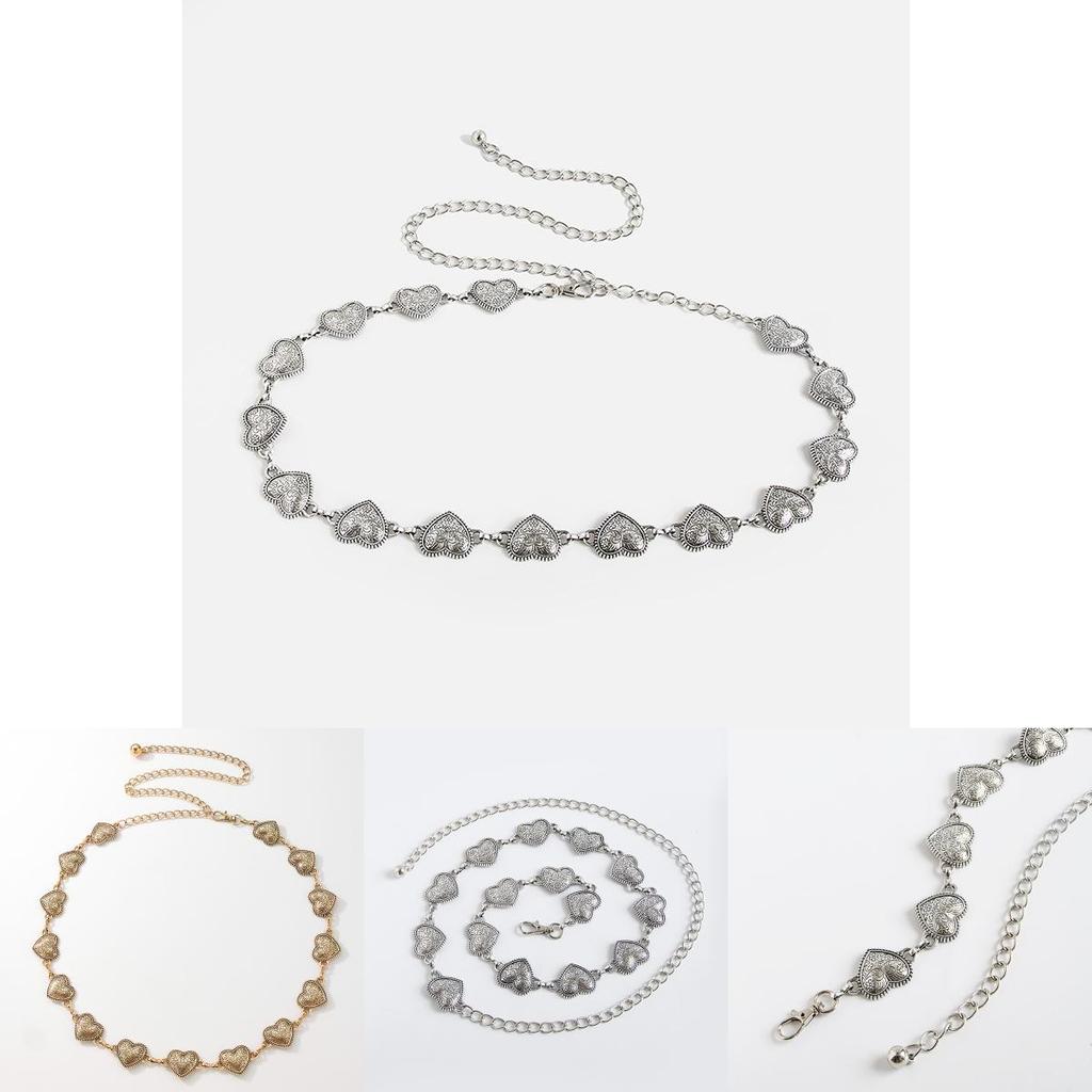 Vintage Love Heart Metal Waist Belt For Women With Ethnic Motifs For Spring And Fall