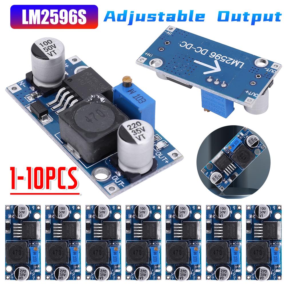 1-10PCS LM2596S DC-DC step-down Power Supply Module 3A Adjustable Step-Down Module LM2596 Voltage Regulator 3.2V-46V