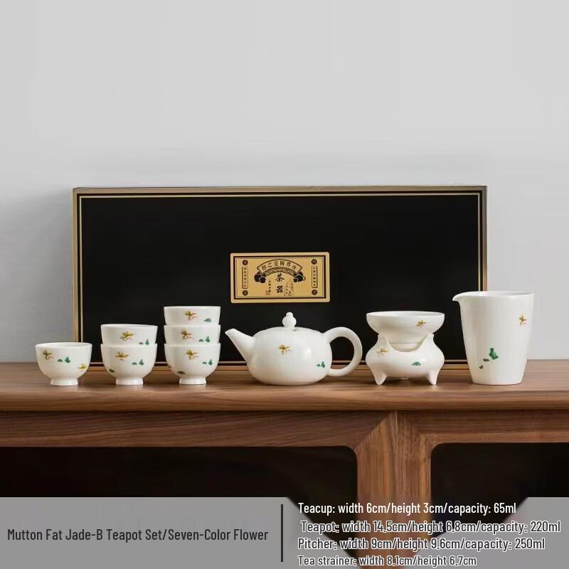 Muyi Seven-Color Flower Kung Fu Tea Set
