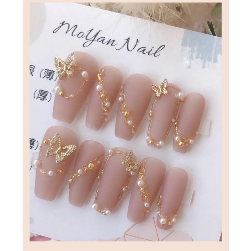 Butterfly Manicure Jewelry Japanese Zircon Nail Decoration Net Red Popular Fingertip Butterfly Metal New Decoration 1PS