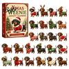Weihnachtsbaum-Hängeornamente 2026 Dackel Adventskalender, 24 Tage Hunde-Sammlerstücke Überraschungen mit Festlichem Liebhaber Geschenk Welpe Acryl