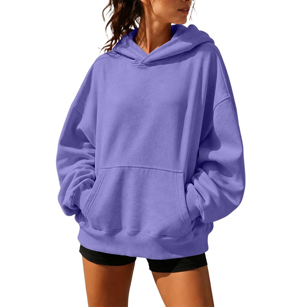 Women's Long Sleeve Neck Pullover Hoodie for Casual Daily Wear