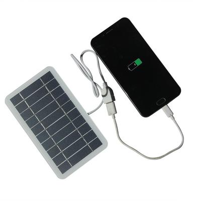 Solar-Handyladegerät 2W 5V mit USB-Ausgang für Outdoor-Camping, Handy-Powerbank-Aufladung