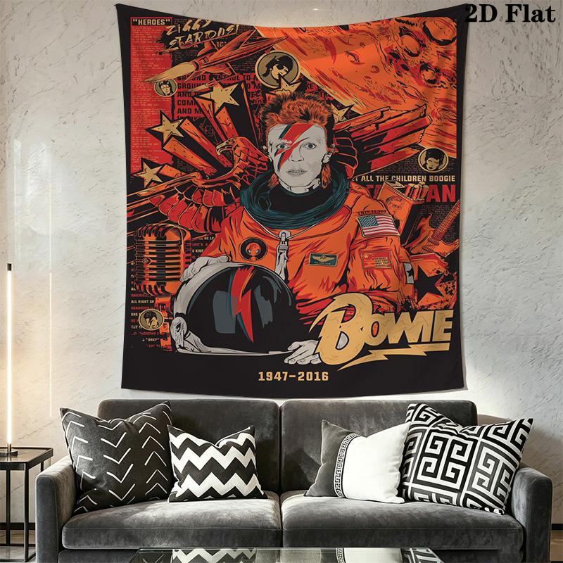 David Bowie Wall Tapestry Artistic Homage Tapestry Wallmounted Background Cloth Wall Covering Decoration Atmospheric Background Cloth Home Decor