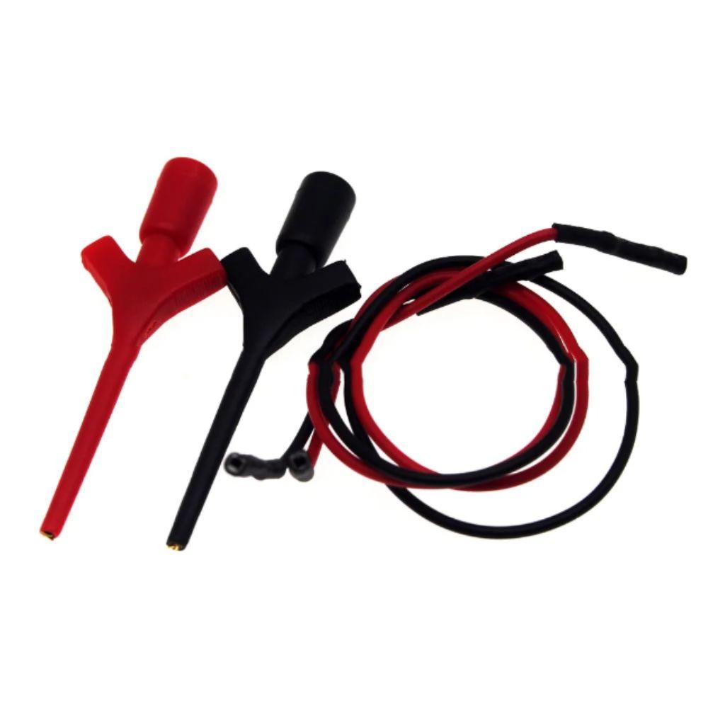 Gold Plating Multimeter Test Hook Black Red 2mm Hole Socket Test Probe Long-lasting Connection Mini Size Test Cable