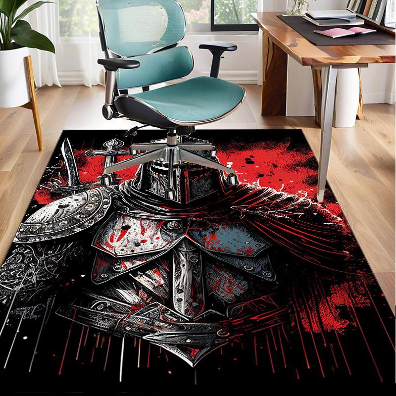 Knights Templar Symbol Office Rug Chair Mat, Game Carpet, Suitable for Front Door, Bedroom, Living Room, Desk, Holiday Gift