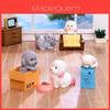 Adorable Miniature Dog Figurine Cute Resin Craft Desk Accessories Diy Decor