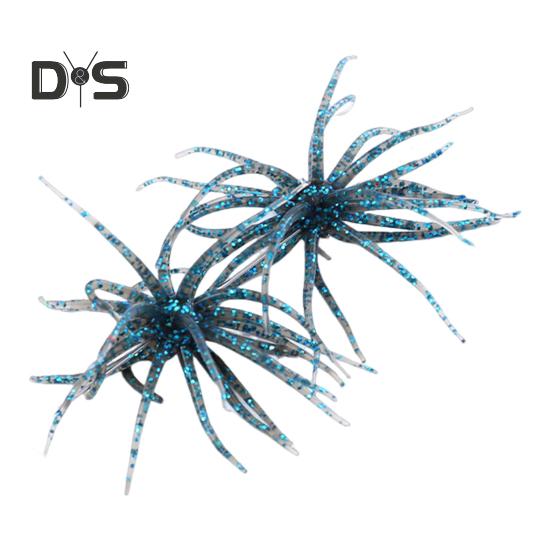 2 Bucăți 6.88CM/1.7G Momeală Moale Arici de Mare cu Fuste de Înot Colorate Atracție Artificială Accesorii Pescuit Bass Walleye Păstrăv Apă Sărată Apă Dulce