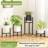 Stable Metal Flower Stand Rack Floor-standing Triangle Rack Planter Shelf with Casters Potted Holder Plant Display