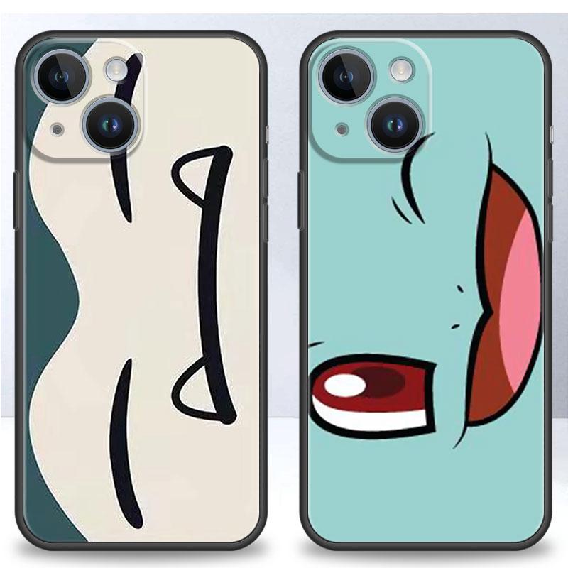 Pouzdro s obličejem Pokémona Pikachu pro iPhone 14 Plus 7 8 6S 11 12 Mini SE 13 Pro Max XR XS X 14Pro 13Mini 14 Luxusní černé pouzdro na telefon