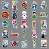 50 Sheets Cartoon Anime Graffiti Stickers for DIY Skateboard, Water Bottle, and Suitcase Decoration