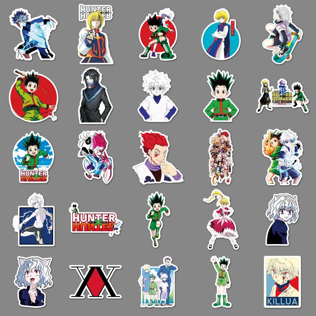 50 Sheets Cartoon Anime Graffiti Stickers for DIY Skateboard, Water Bottle, and Suitcase Decoration