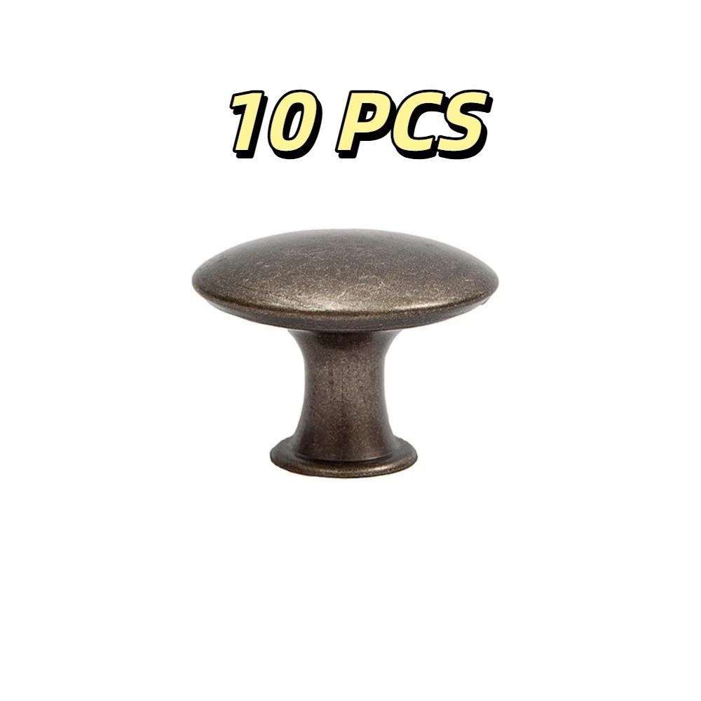 Rust-Resistant Mushroom Cabinet Handles Zinc Alloy Single Hole Door Knobs Modern Durable Furniture Hardware Home Decor бронзовый