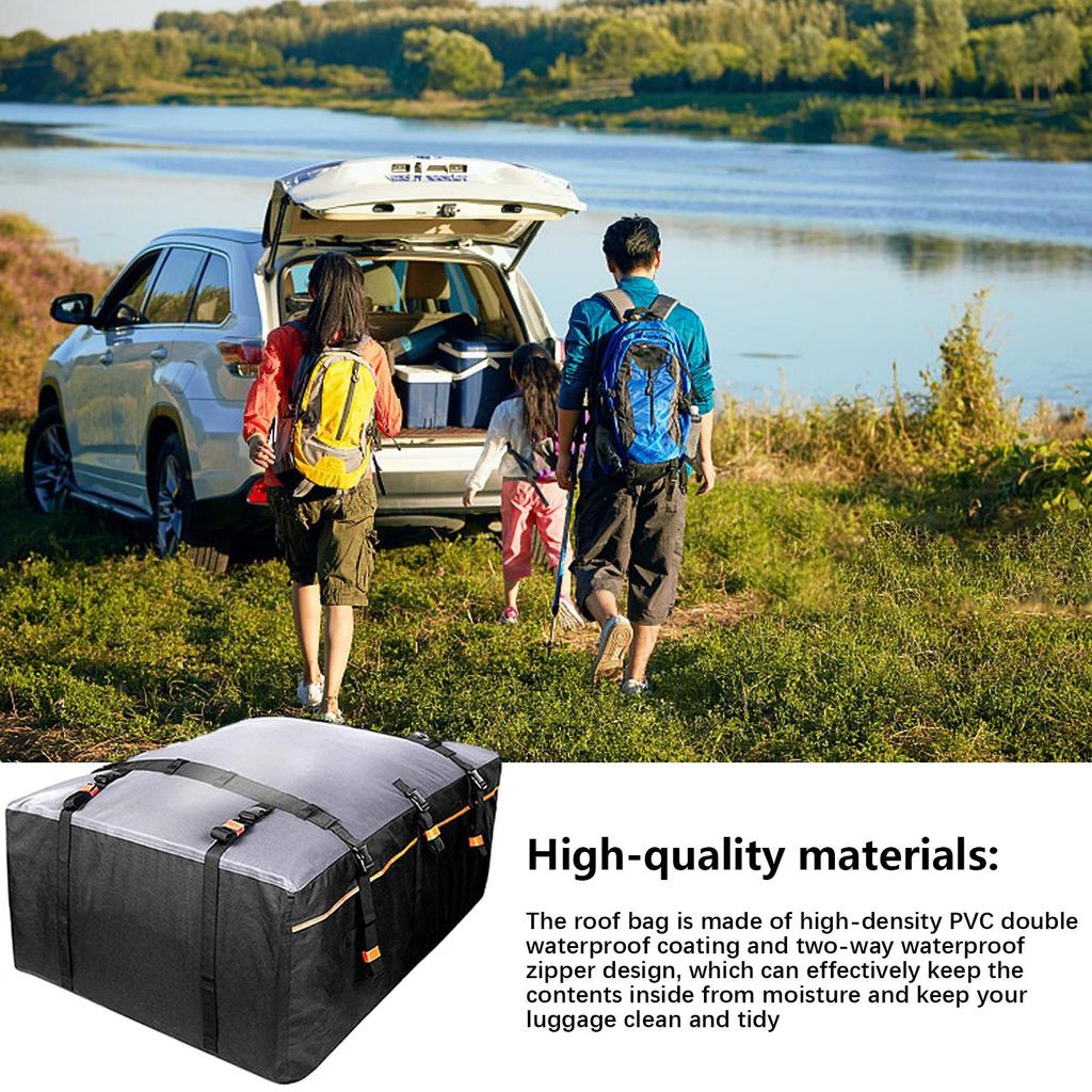 Car Roof Bag Waterproof Luggage Storage Roof Bag Cargo Carrier For SUV Truck Vehicle Travel Camping Road Trip Adventure Family