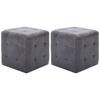 2 Pcs Bedside Tables 30x30x30 Cm Faux Suede