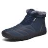 2025 winter cotton boots are popular, warm and thickened large-size cotton shoes, northern soft-soled men's medium-top snow boots.