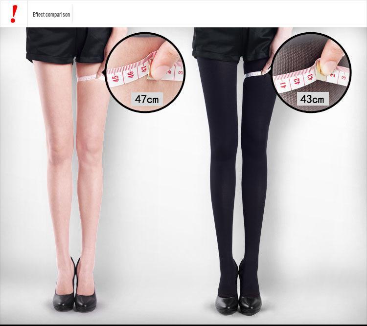 680D Medium-Thick Slimming Compression Leggings for Spring and Autumn - Elastic Beautiful Leg Socks Made in Japan
