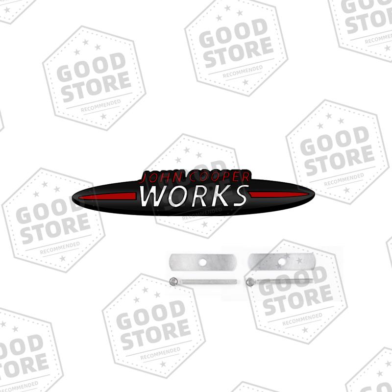 BFZ1 Metal Car Body John Cooper Works Badge 3D Front Grill Emblem Rear Trunk Sticker For Mini Cooper S R55 R56 R60 R61 Auto Accessory
