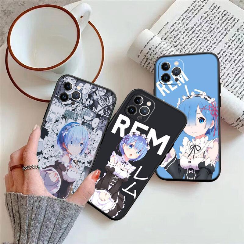 IK26 Emilia Ram Rem Phone Case for Samsung Galaxy M06 M15 M16 M35 M55 M56 A36 A42 A50 A50S A51 A52 A32 A33 A05 A05S A06 A16 A20