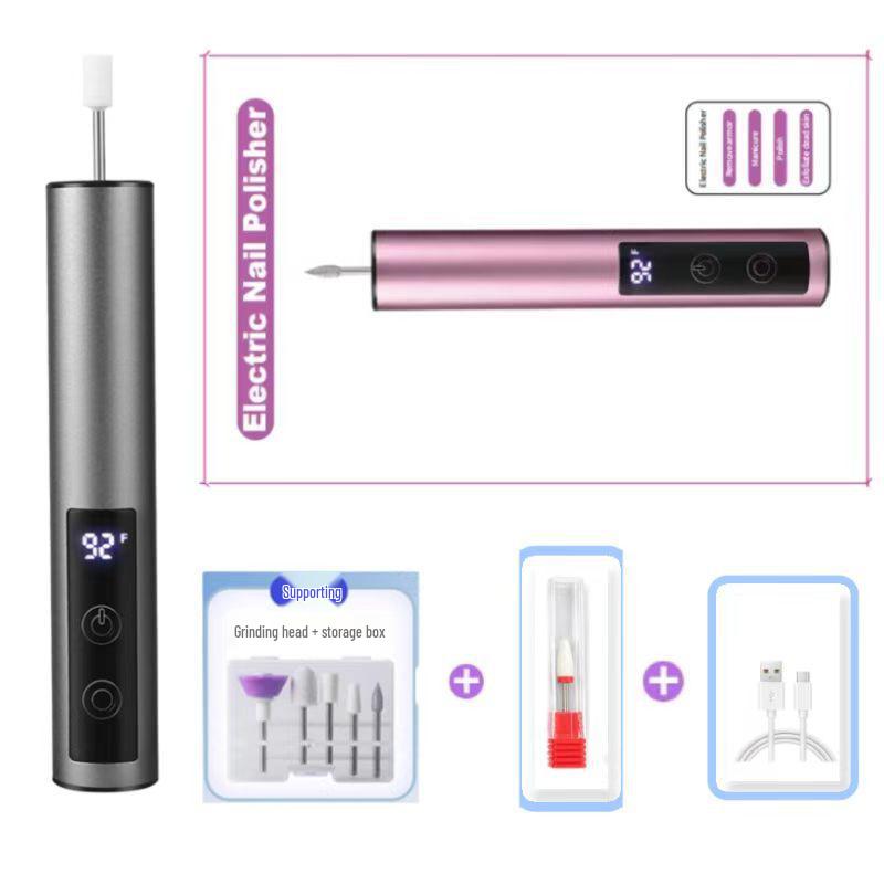 2025 USB Rechargeable Electric Nail Grinder & Engraving Pen with Digital Display and Aluminum Alloy Build
