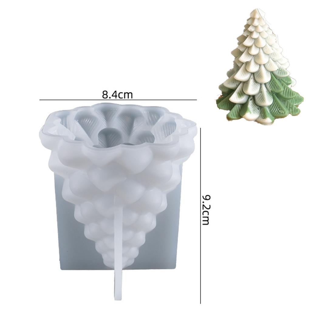 3D Christmas Tree Silicone Mold DIY Handmade Christmas Ornament Aromath Soap Epoxy Resin Plaster Craft Molds Home Festival Decor