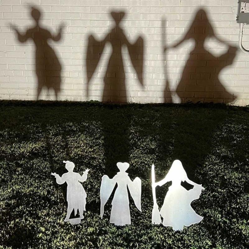 Halloween Theme Witch Outdoor Garden Decorative Stakes Horrifying Party Scene Props Hand Floor Insert for Lawn Ornaments